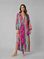 Women's Relaxed Print Maxi Dress – Flattering Summer Holiday Style
