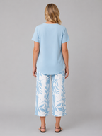 Women's Relaxed Two-Piece Set – Layered Top & Wide Leg Trousers