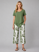 Women's Relaxed Two-Piece Set – Layered Top & Wide Leg Trousers