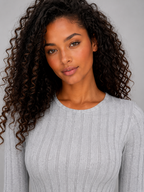 Women’s Ribbed Knit Maxi Dress – Long Sleeve Bodycon Style