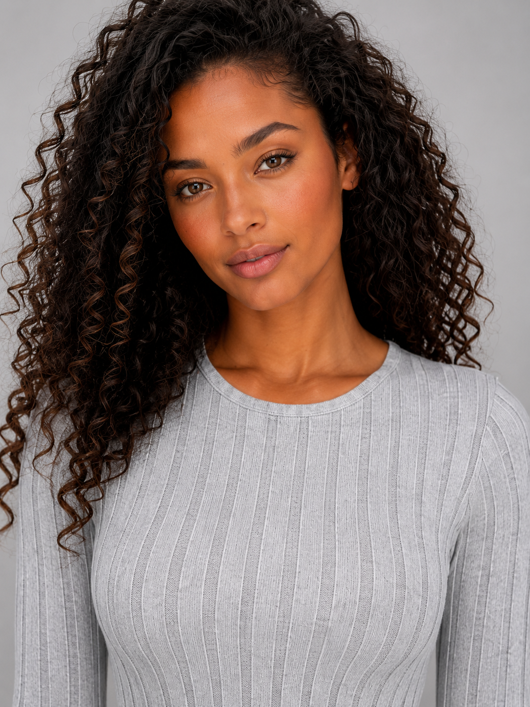 Women’s Ribbed Knit Maxi Dress – Long Sleeve Bodycon Style