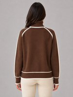 Women’s Roll Neck Jumper – Soft Relaxed Knit Top
