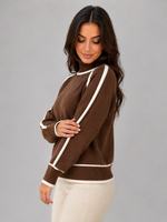 Women’s Roll Neck Jumper – Soft Relaxed Knit Top