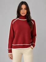 Women’s Roll Neck Jumper – Soft Relaxed Knit Top