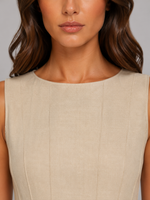 Women’s Ruched Sleeveless A-Line Maxi Dress – Relaxed Summer Style