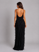 Women’s Ruffle Maxi Dress – Flowing Silhouette