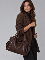Women’s Spacious Shoulder Bag – Multi Pocket Tote Handbag