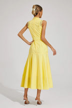 Women's Sleeveless Lace Midi Dress – Elegant Silhouette