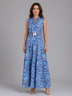 Women's Sleeveless Tiered Maxi Dress – Summer Holiday Style