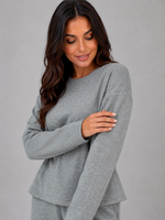 Women’s Soft Lounge Co-Ord Set – Fitted Top & Wide Leg Trousers