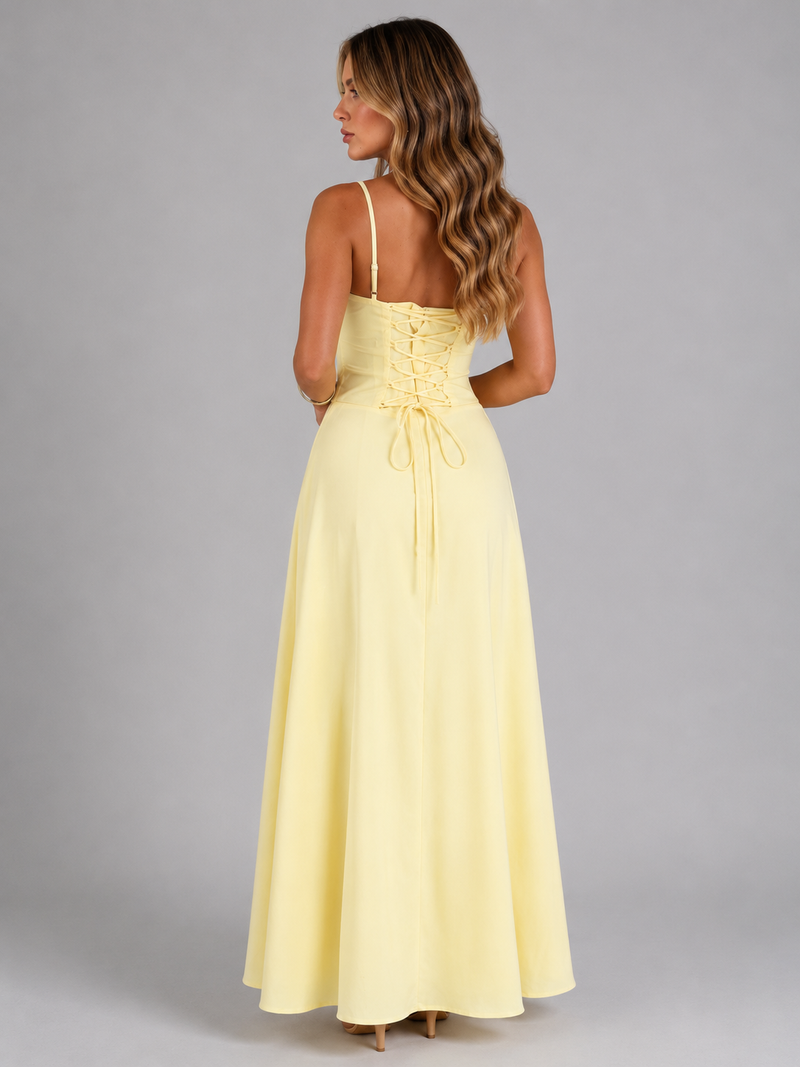 Women’s Strappy Summer Maxi Dress – Flowing Silhouette