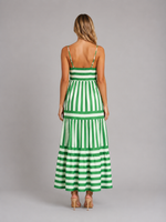Women's Strappy Tiered Maxi Dress – Summer Holiday Style