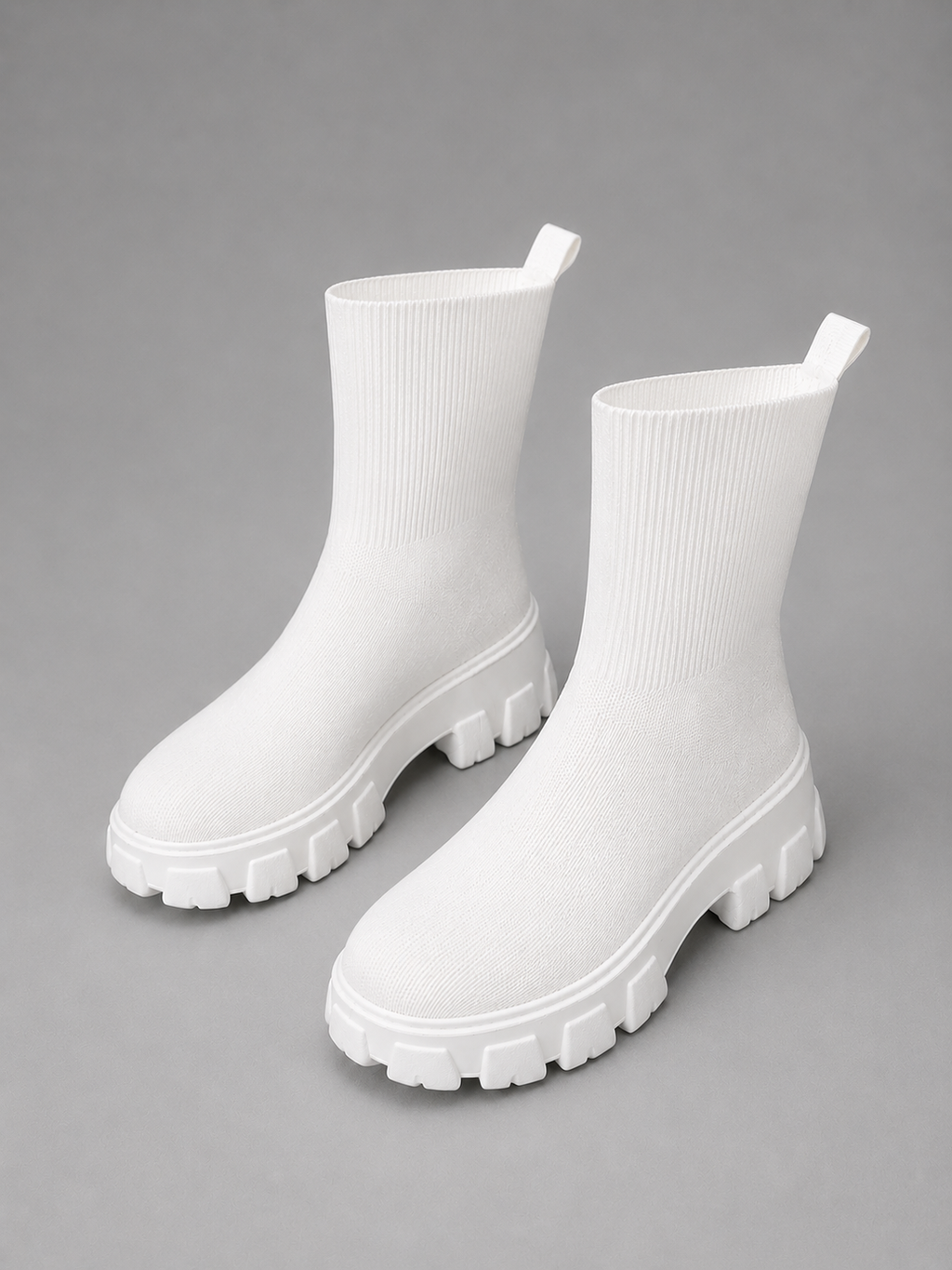Women’s Stretch Sock Boots – Chunky Sole Everyday Winter Shoes