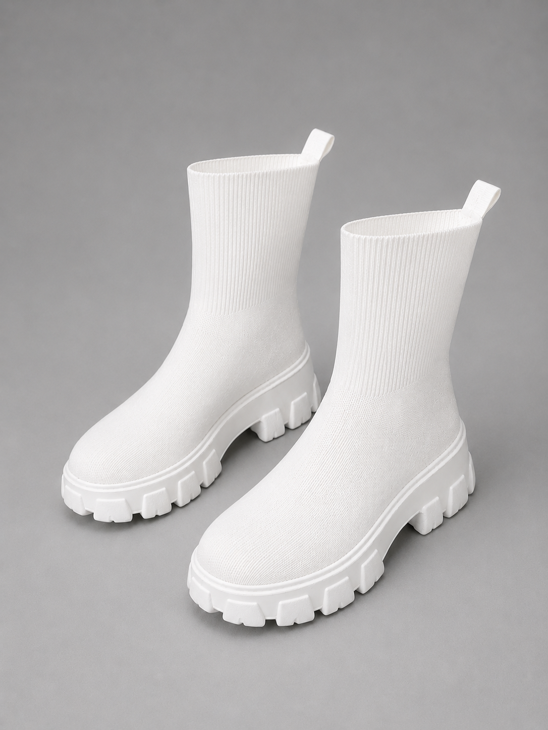 Women’s Stretch Sock Boots – Chunky Sole Everyday Winter Shoes