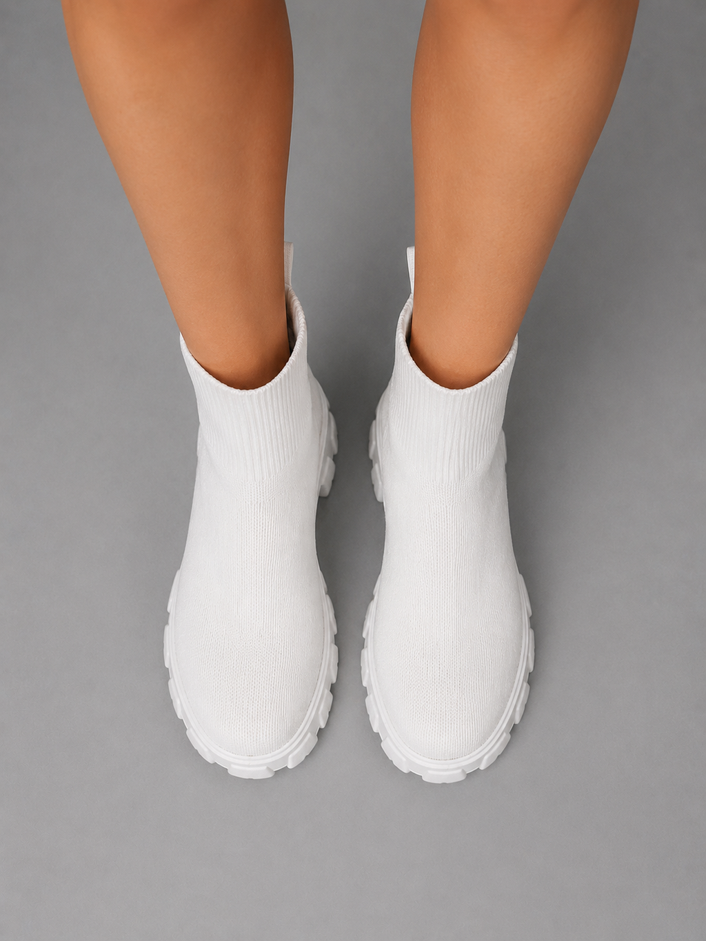 Women’s Stretch Sock Boots – Chunky Sole Everyday Winter Shoes