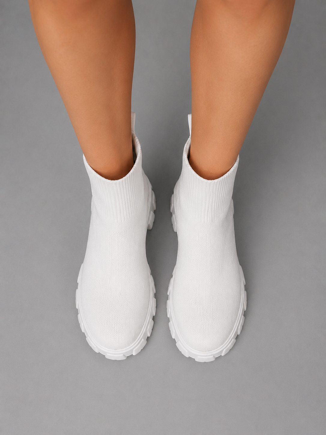 Women’s Stretch Sock Boots – Chunky Sole Everyday Winter Shoes