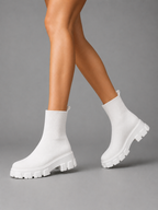 Women’s Stretch Sock Boots – Chunky Sole Everyday Winter Shoes