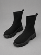 Women’s Stretch Sock Boots – Chunky Sole Everyday Winter Shoes