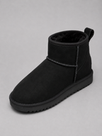 Women’s Suede Ankle Boots – Shearling Lined Winter Slip-On Shoes