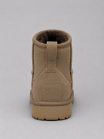 Women’s Suede Ankle Boots – Shearling Lined Winter Slip-On Shoes