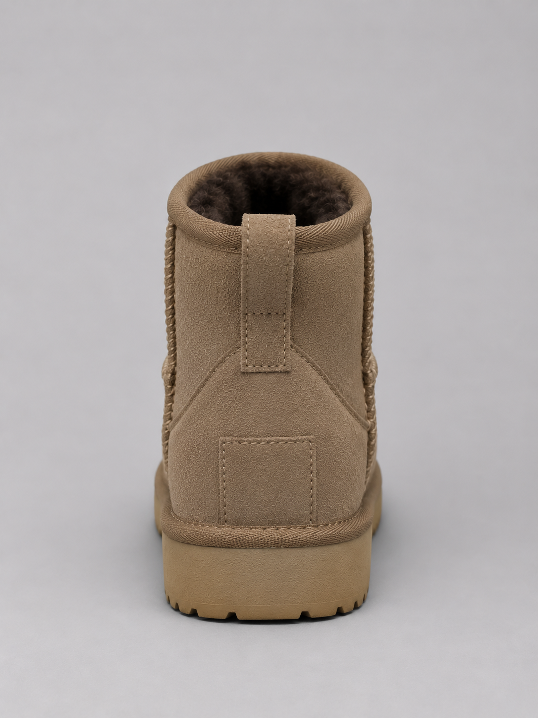 Women’s Suede Ankle Boots – Shearling Lined Winter Slip-On Shoes
