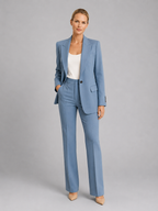 Women’s Tailored Blazer & High-Waist Trousers Set – Elegant Structured Suit