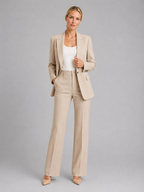 Women’s Tailored Blazer & High-Waist Trousers Set – Elegant Structured Suit