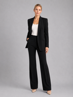 Women’s Tailored Blazer & High-Waist Trousers Set – Elegant Structured Suit