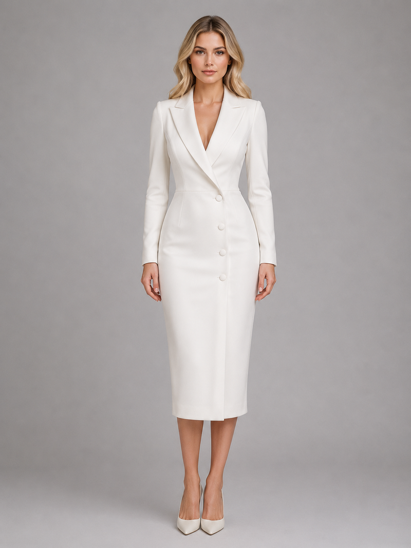 formal dress blazer Amberly Black / M at work and office Blazer Dress for Women Formal