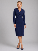 Women’s Tailored Blazer Midi Dress – Formal Occasion Style