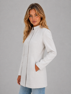 Women’s Tailored Coat – Button Front Longline Jacket
