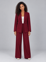 Women’s Tailored Two-Piece Trouser Suit – Double Breasted Blazer & Wide Leg Trousers Set