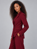 Women’s Tailored Two-Piece Trouser Suit – Double Breasted Blazer & Wide Leg Trousers Set