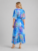 Women's Tiered Chiffon Maxi Dress – Flowing Silhouette