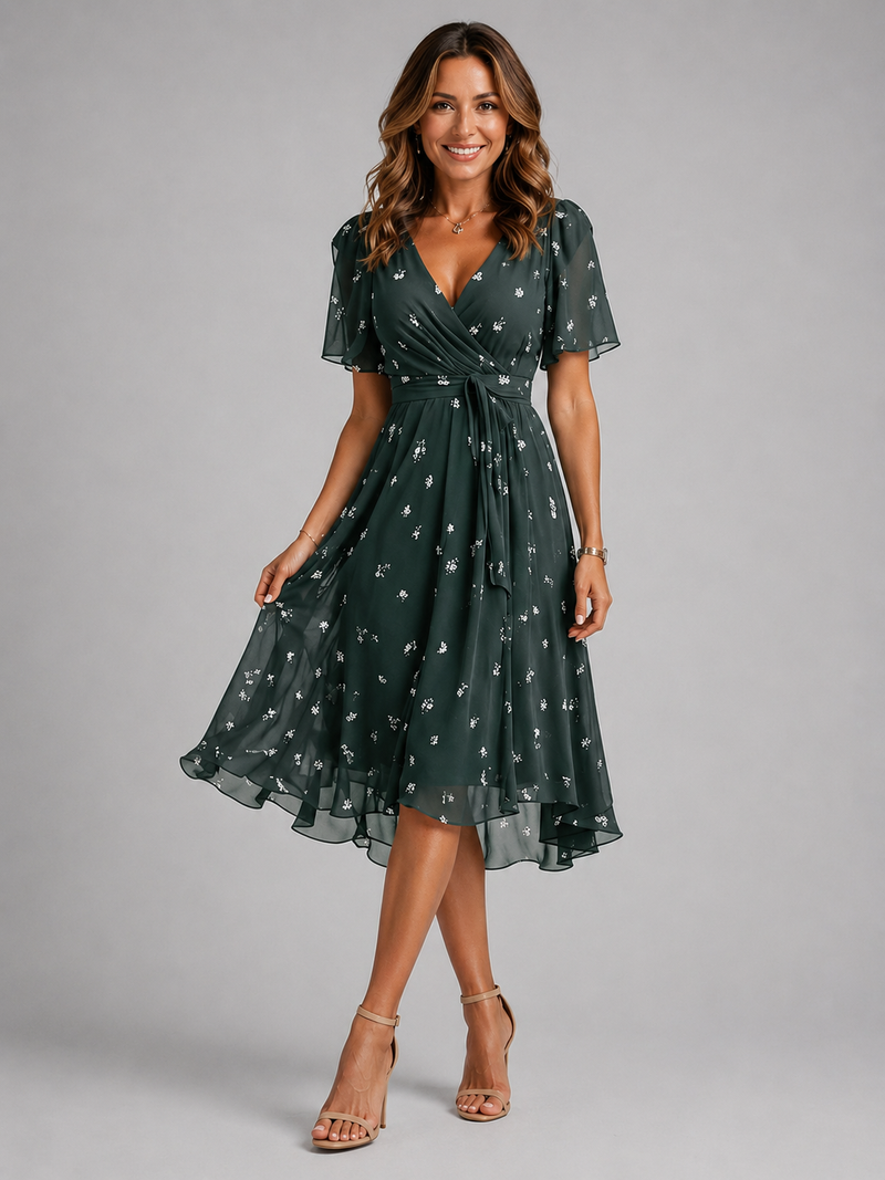 flowing midi summer dresses Baltic Born Womens Spell Boho Midi Dress | Topaz + Blush Floral