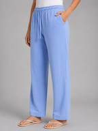 Women's Relaxed Drawstring Trousers – Wide Leg Casual Fit