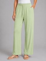 Women's Relaxed Drawstring Trousers – Wide Leg Casual Fit