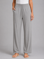 Women's Relaxed Drawstring Trousers – Wide Leg Casual Fit