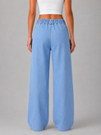 Women’s Wide Leg Jeans – High Waist Elasticated Denim