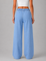 Women’s Wide Leg Jeans – High Waist Elasticated Denim