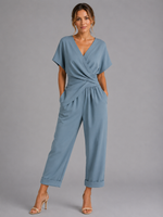 Women’s Wrap Front Co-Ord Set – Relaxed Summer Fit