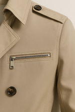 Men’s Belted Trench Coat – Classic Tailored Style