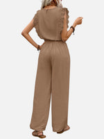 Women’s Two Piece Outfit Set – Relaxed Top & Wide Leg Trousers