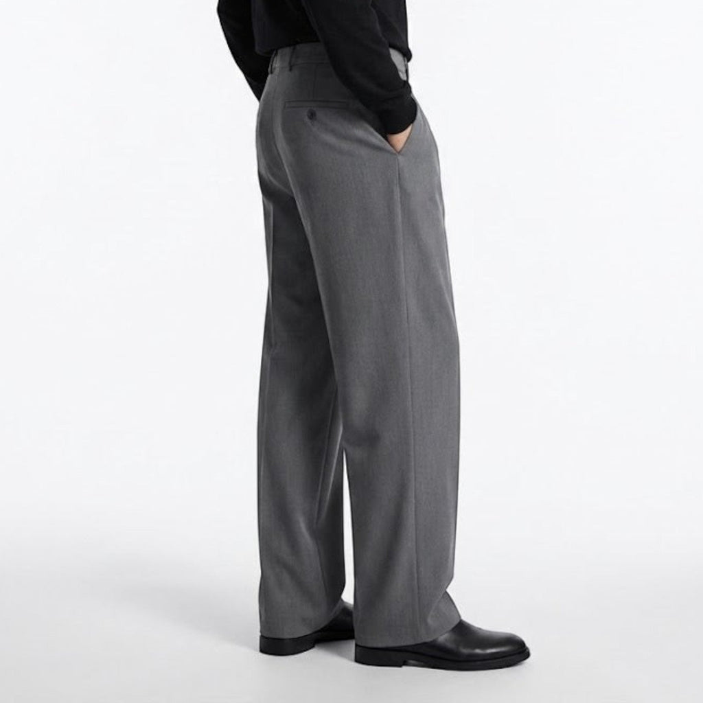 Men’s Straight-Leg Suit Trousers – Tailored Fit