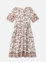 Women’s Floral V-Neck Midi Dress – Relaxed Summer Elegance