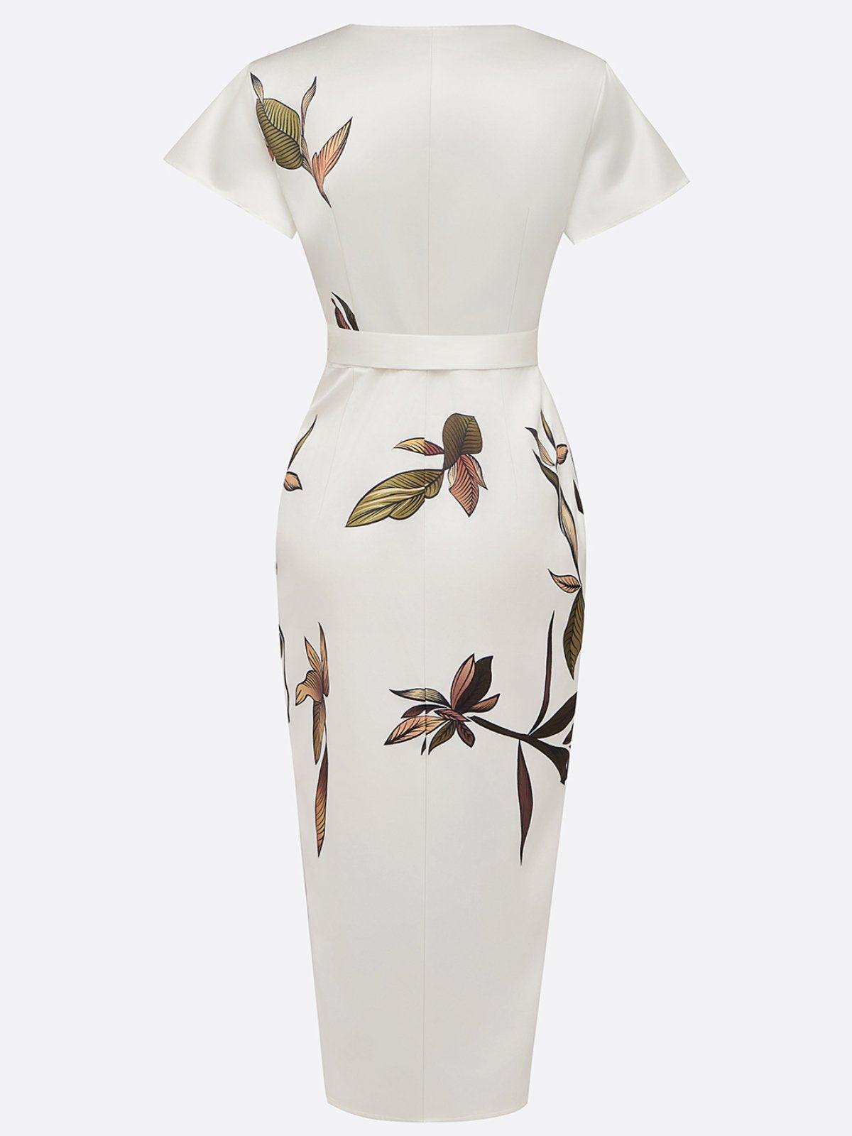 Montleigh | Women’s Wrap Midi Dress – Flattering Tie Waist