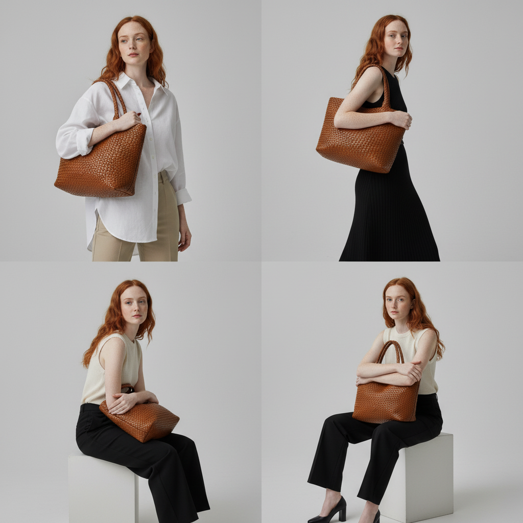 Montleigh | Woven Leather Tote
