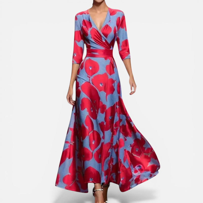 Women’s Floral Maxi Dress – Flowing Silhouette