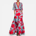 Women’s Floral Maxi Dress – Flowing Silhouette