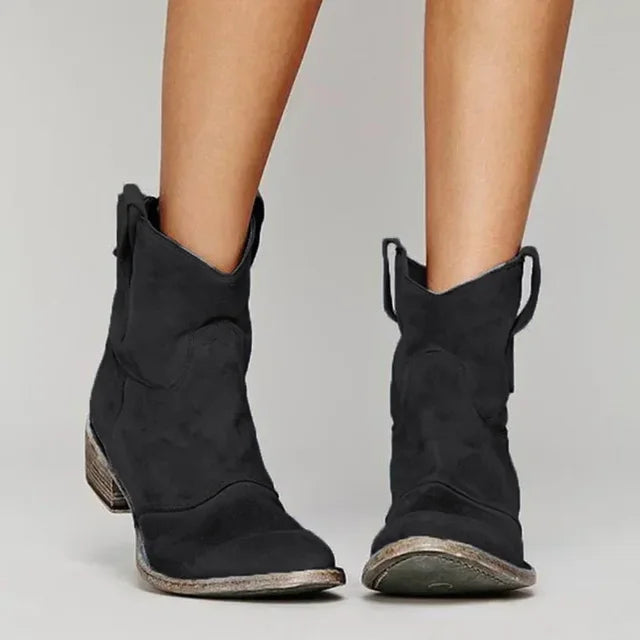 Montleigh | Women’s Western Ankle Boots – Leather Look Design